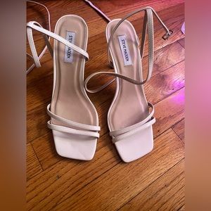 Steve Madden White lace up Strapped Heel